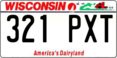 WI license plate 321PXT