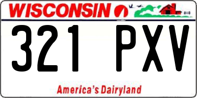 WI license plate 321PXV
