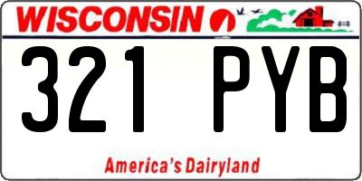 WI license plate 321PYB