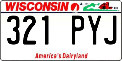 WI license plate 321PYJ