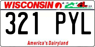 WI license plate 321PYL