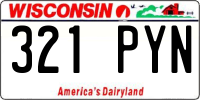 WI license plate 321PYN