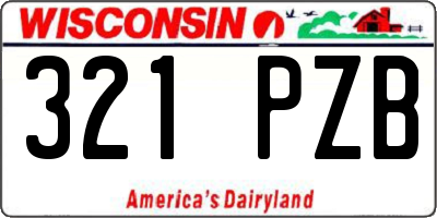 WI license plate 321PZB