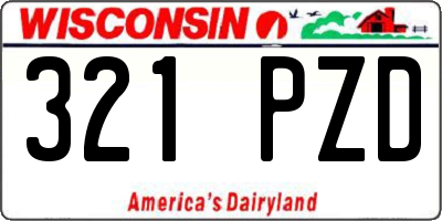 WI license plate 321PZD