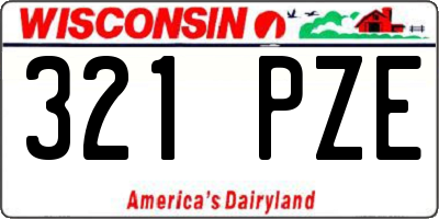 WI license plate 321PZE