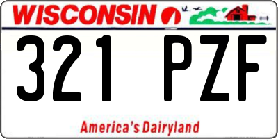 WI license plate 321PZF