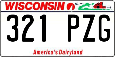 WI license plate 321PZG