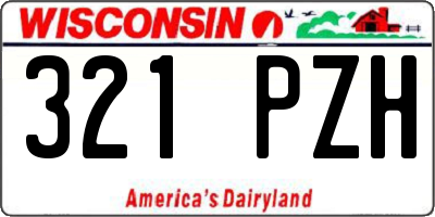 WI license plate 321PZH
