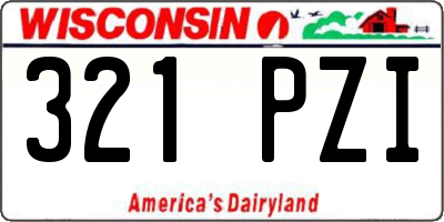 WI license plate 321PZI