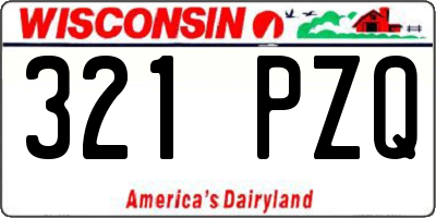 WI license plate 321PZQ