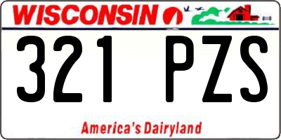 WI license plate 321PZS