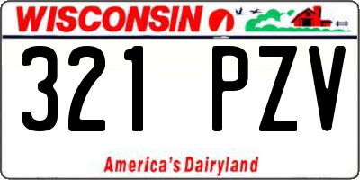WI license plate 321PZV