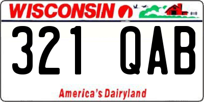 WI license plate 321QAB