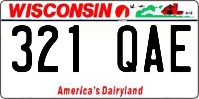 WI license plate 321QAE