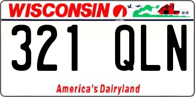 WI license plate 321QLN