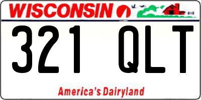 WI license plate 321QLT