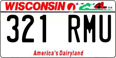 WI license plate 321RMU