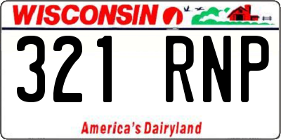 WI license plate 321RNP