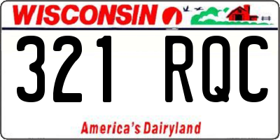 WI license plate 321RQC