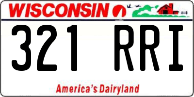 WI license plate 321RRI