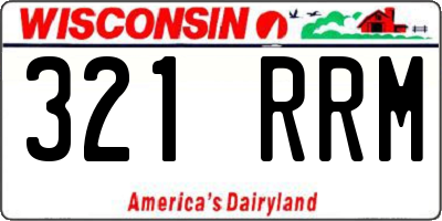 WI license plate 321RRM