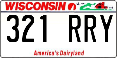 WI license plate 321RRY