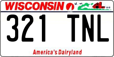 WI license plate 321TNL