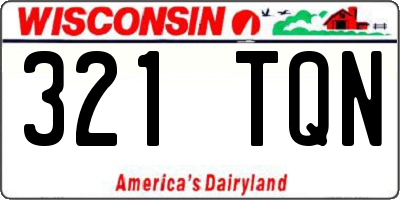 WI license plate 321TQN