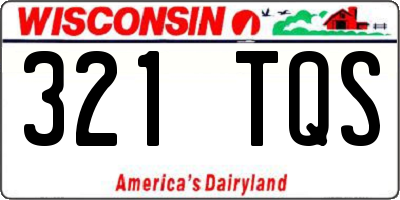 WI license plate 321TQS