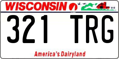 WI license plate 321TRG