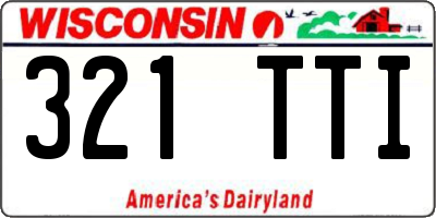 WI license plate 321TTI