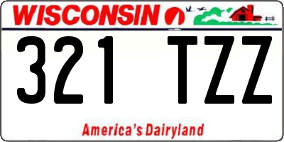 WI license plate 321TZZ