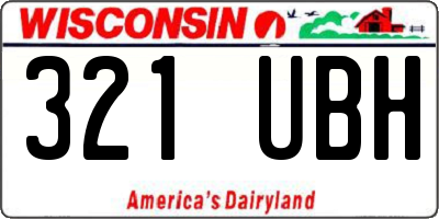 WI license plate 321UBH