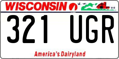 WI license plate 321UGR