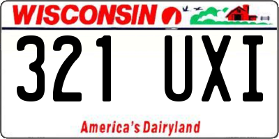 WI license plate 321UXI