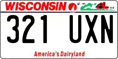 WI license plate 321UXN