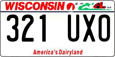 WI license plate 321UXO