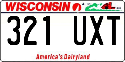 WI license plate 321UXT
