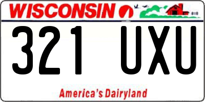 WI license plate 321UXU
