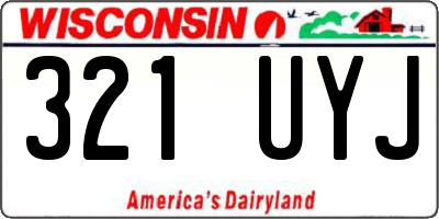 WI license plate 321UYJ