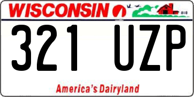 WI license plate 321UZP