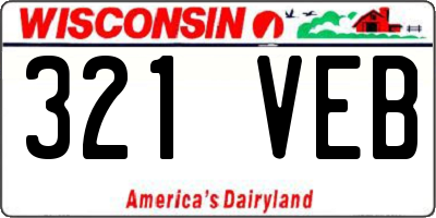 WI license plate 321VEB