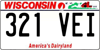WI license plate 321VEI