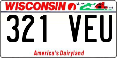 WI license plate 321VEU