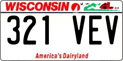 WI license plate 321VEV