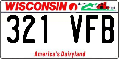 WI license plate 321VFB