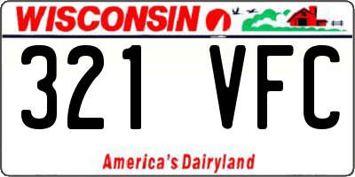 WI license plate 321VFC