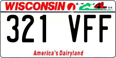 WI license plate 321VFF