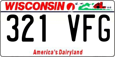 WI license plate 321VFG