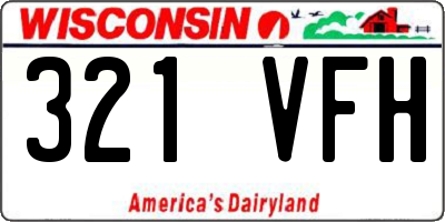 WI license plate 321VFH